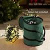 Storage Bags Holiday Lights Organizer Dust-proof Capacity Christmas Bag With Zipper Closure Handle Gift For Round