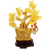 Dekorativa blommor Luck Tree Ornament Citrine Macrocarpa Crystal Classic Chinese Style Decoration