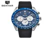 Benyar Brand Men Sport Chronograph Watches Tous les pointeurs Travaillent imperméable en acier en acier inoxydable Watch Drop Black 018275346