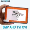 Display IV5 da 5 pollici da 8 MP CCCTV Tester Monitor TVI CVI CVBS CCTV Tester CCTV Monitoraggio Supporto UTP Tester PTZ Telecamere