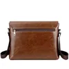 Briefcases PU Leather Men'S Briefcase Male Executive Document Shoulder Vintage Business Work Messenger Crossbody Side Designer Caddy Bag