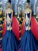 Halter Royal Blue Mermaid Dresses Satin Gold Applique Long African PROM DRESS VESTIDO NOTOR DOVIMENTO DO FESTO DE FESTO PLUS SIZE V5513084