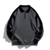 Heren Hoodies Men Color-Block Sweatshirt Tiener Sporty contrastkleur met rits halslijn stijlvol voor tieners