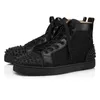 Avec boîte Nouvelle chaussures de concepteur de luxe Locs de bas de chaussures pour hommes Red Bottoms Forme Rouge Bottoms High Casual Femmes Shoe Black Pinter Flat Trainers