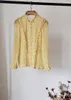 Blouses pour femmes Birdtree Femmes Small Daisy Blouse de soie en douce