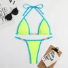 2024 Bikini Pit Fabric Swimsuit Dames Split Sexy Triangle Bag Swimsuit Beach Bikini