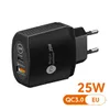 25W USB C CLAGER TELEFOONLARER SNEL LADING Type C Charger Quick Charge 3.0 Adapter voor iPhone Xiaomi Huawei Samsung