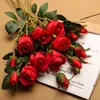 Dekorative Blumen 3pcs Valentinstag Rose Blume Künstliche Pflanzen für Wohnkultur Nachahmung Blumen Desktop Orament Party Festival