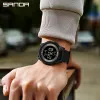 Watches SANDA Fashion Simple White Sport Watches Men Military LED Digital Watch Alarm Clock Chronograph 50M Waterproof Relogio Masculino