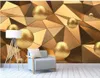 Wallpapers Golden Stereo Background 3d Wall Murals Wallpaper For Living Room