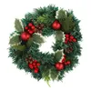 Decorative Flowers 2024 Christmas Wreath Lit Scene Winter Door Decorations Outdoor For Windows Flag Wreaths Front