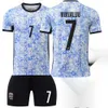 Portekiz Jersey Kupası Away Kit C Ronaldo Boyut B Ücret Çocuklar Futbol Jersey Hildren