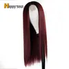 Colored 360 Full Lace Wig Pre Plucked 13x4 long straight hair chemical fiber full head lace wigs Yaki HD Transparent Glueless High temperature resistant fiber wig