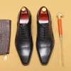 Dress Shoes Italian Men's Luxury Genuine Leather Brand Handmade Designer Autumn Business Wedding Social Oxfords Man