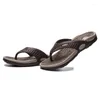 Kapcia Wysokiej jakości męskie flip-flops na zewnątrz swobodne plażę miękkie lekkie lekkie buty do wyboru rozmiar 40-45