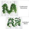 Decorative Flowers 2 Strands Vines Fake Vine With Green Leaves Faux Hanging Plants Greenery Decoration For Bedroom Party Wedding Room Decor