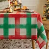 Tafelkleed inyahome oversized kerst rechthoek tafelkleed voor feestdecoratie moderne stoffen deksel koffie