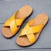 Tofflor Summer Men's Comfy Outdoor Beach Classic Slip On Breattable inomhus icke-halkarna Design Casual Sandals