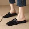 Zapatillas Heihaian Baotou Simple Commuting Chunky 2024 Summer buenos zapatos de punta cuadrada a juego para mujeres