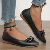 Casual Shoes Women's Single In 2024 Versatile And Comfortable One Footed Bean Bow Mary Jane