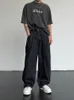 2024 Men HipHop Distressed Jeans Pants Ripped Patchwork Denim Male Oversized Loose Casual Streetwear Wide Leg Trousers 240323