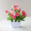 Decoratieve bloemen Plastic kunstmatige pot Plant 6 kleur duurzaam hoogwaardige materiaal levensecht lang met behulp van tijd 13 15 cm 2024