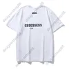 Tik Tok Influencer gleiche Designer-Marke Pure Cotton Ess Doppel-Faden 24SSS-Sommer Neuer Back Letter Slogan Kurzarm Tee Florida Loose T-Shirt