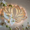 Wall Lamp 1PC Lotus Flower Light Mandala Yoga Room Art Decorative Ornaments Night Hanging Home Decoration