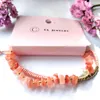 Link Bracelets 2pcs/set Pink Raw Stone Acrylic Bracelet Women's Jewelry For Gift