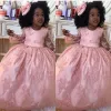 Dresses Girls Pageant Dresses Little For Girls Gowns 2019 Toddler Blush Pink Kids Ball Gown Floor Length Glitz Flower Girl Dress For Weddi