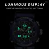 Montre-bracelets Smael Watch Men Imperpose les montres numériques LED Horloge de chute de chalerie pour mâle 8038 Sport Quartz