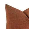 Pillow HINYEATEX Contemporary Solid Case Texture Decorative Sofa Soft Brick Red Cover 45x45cm 1 Piece Pack