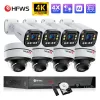 SYSTEEM 4K 8MP 4X ZOOM Auto Focus Video Surveillance Camera's Kit 8ch NVR Security Camera System Outdoor Two Way Audioset