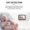 Monitory 2024 Monitor niemowlęcia Wireless 2,8 -calowe 4X Nadzór zoomu wideo 2way audio noktowi widzeniem dziecięce kamery zabezpieczające zabezpieczenia Monitor ochrony