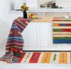 Tapis coloré Boho Maroc Morocco tissé en coton en coton pour le salon tapis de motif géométrique avec tapis de chevet à glands