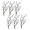 Fleurs décoratives 6pcs Antlers artificiels Branches d'arbre bricolage bricolage de plante artisanale pour arrangement de fleurs