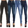 Jeans femminile 2024 Donne nere push up pantaloni in denim pantaloni donne vintage ad alta vita elastica mom magra magnate jean slim femme