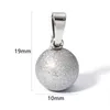 Charms 5pcs Round Ball Charm 304 Couleur argentée en acier inoxydable Pendentif brillant pour les bijoux Faire des découvertes de collier de bricolage 19x10 mm