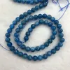Strand Natural Blue Apatite 6mm Stone perline gemma gemella perle sciolte fai -da -te semplicemente braccialetto magnetico di gioielli da campo magnetico accademico