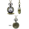 APW002 Asorted 12 Wzór Vintage Brązowy steampunk Pocket Watch Naszyjnik Watch Wendantwhoesalexmas Prezent 240327