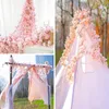 Dekorativa blommor 10st Cherry Flower Vines Artificial For Outdoors Hanging Silk Garland Wedding Party Pink Room Decor