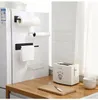 Rangement de cuisine Storage de serviette en papier non perforé Hangage de toilette Roll Rouleau de film frais Salle de film Mur de suspension étagère