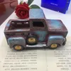 VASES VINTAGE FARMHOUSE TRUCK DECOR FLOWERPLANT FOULTENT POT PLINTER HOLDER樹脂クラフト錆びた素朴な農場ピックアップテーブル装飾