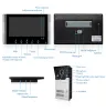 Conneries de portes 7 pouces Moniteur TUYA WiFi Video Camera Door Camera Multi appartement Vidéo Téléphone Door Interphone Système pour 2 appartements familiaux