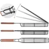 Gereedschap Barbecue Rolling Grilling Manden Cilinder Cage Cooking Accessories voor BBQ -grilltoevoer buiten voor buiten