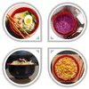 Geschirrsets 4 PCs Salat Ramen Bowl Nudeln Japanischer Stil, das Melamin -Tischgeschirr für El serviert