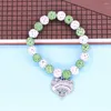 Link Armbanden Fashion Drop Sale Handmade Wit groene 10 mm Disco Ball Beads Griekse letter Society Label Iota Phi Lambda aanpassen