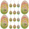 Figurines décoratives 30 PCS Décoration de Pâques Ornements d'oeuf suspendus pour décorations d'arbres Decors Adorables décorations