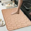 Carpets Memory Moard Bath Bath Mat CobbleStone Poigneux tapis de douche lavable Planche de douche de douche Tapis pour le salon Back de salle de bain