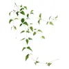 Flores decorativas Planta artificial com fios de ferro falsa clematis folha videira home parede de decoração verde pó adereços